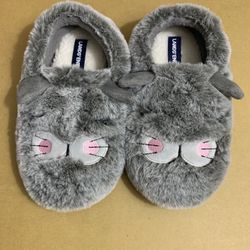 Land’s End Kids Cute Animal Fleece Slippers 