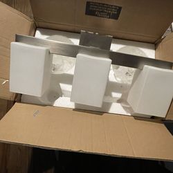 Bathroom Light Fixture Brushed Silver