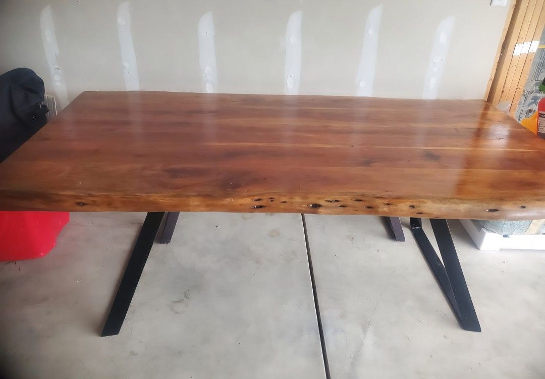 Solid Wood Dining Table With Bench