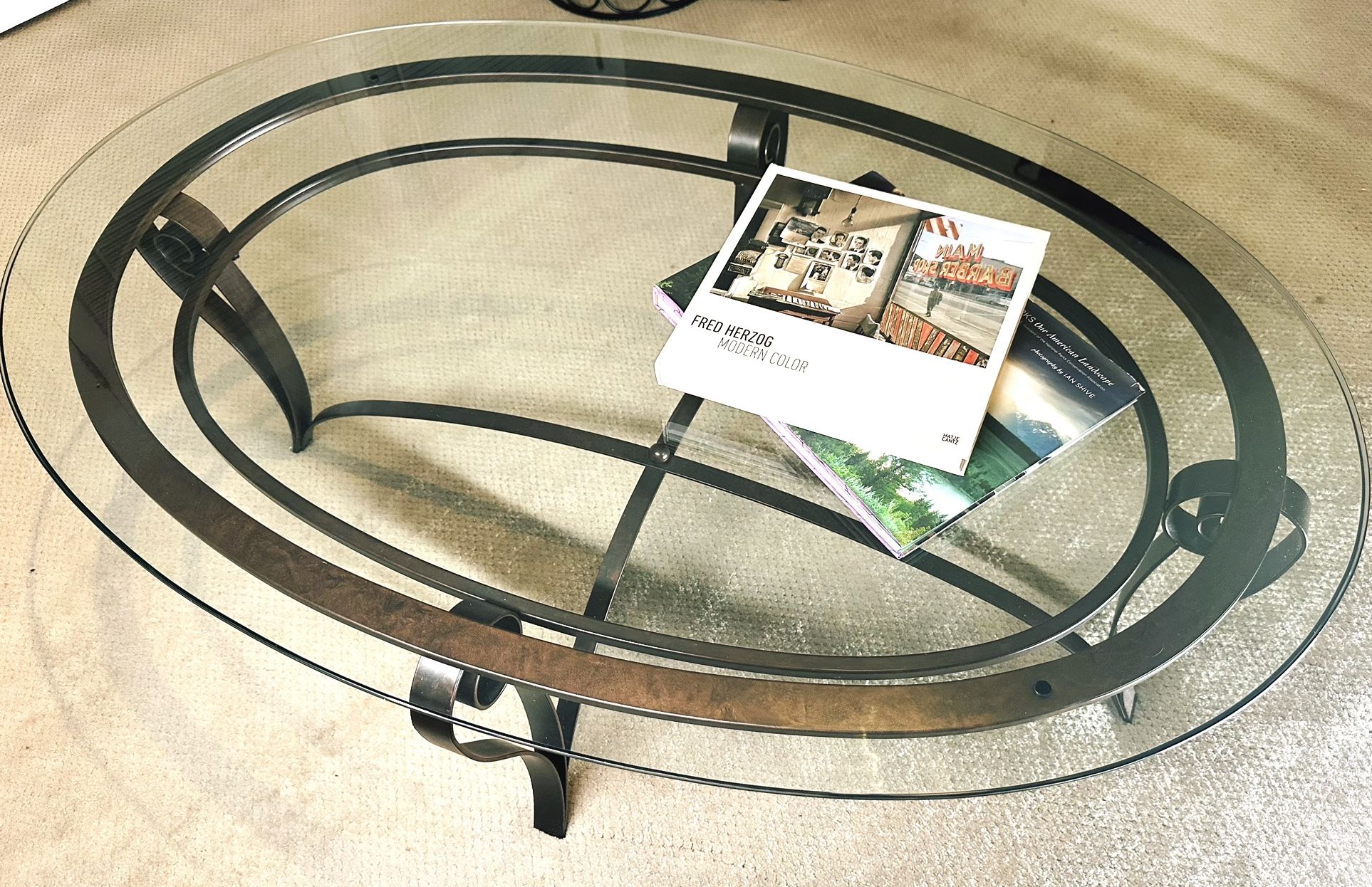 Metal And Glass Coffee Table