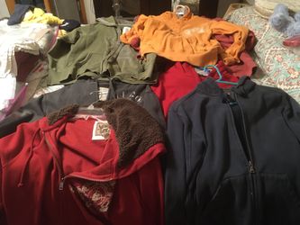 Clean Zip Up Hoodies Large & Medium 