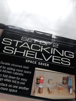 Brand new Set of 2 stacking shelves