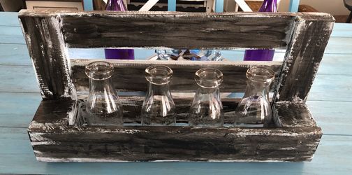 Glass milk bottles dairy farm reclaimed wood home decor