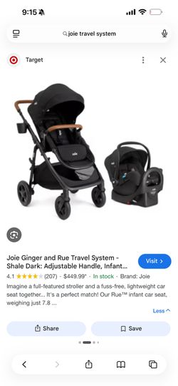 Joie ginger and rue travel system stroller