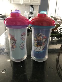 Paw patrol straw sippy cups, New