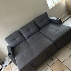 Sectional Sofa With Pull Out And USB Charger *BRAND NEW