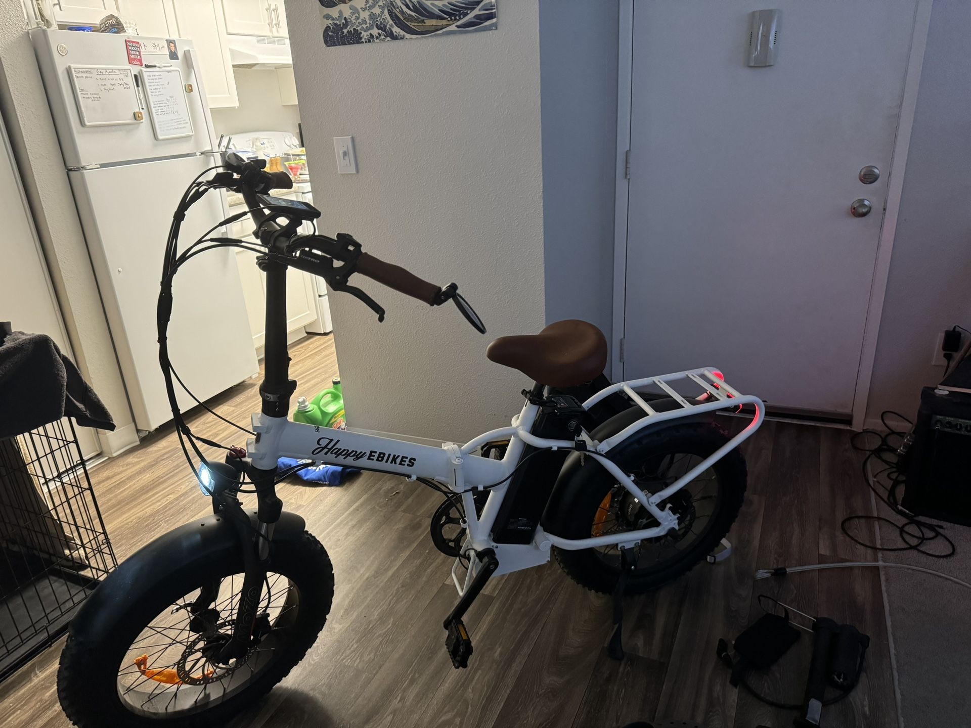 Happy E-Bikes Happy Folding Step-Thru E-Bike and Accessories