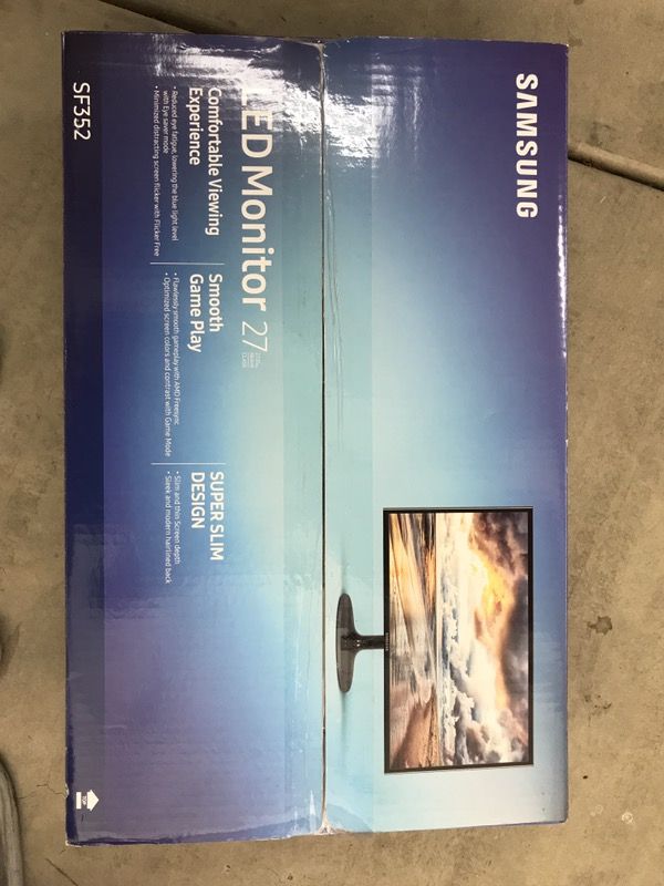 Brand New Samsung LED monitor - 27" Model No. SF352 Series S27F352FHN. Retails for $199.99. Price is firm. Open box