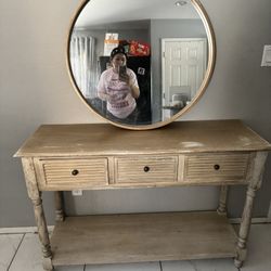Hallway Table And Mirror 46 Long And 32 Tall 