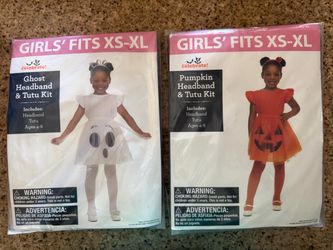 Girls Halloween headband and tutu set ages 4-8