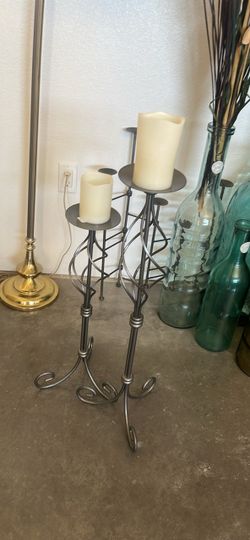 FlOOR CANDLE HOLDERS PAIR $35