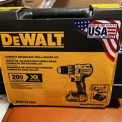 DEWALT 20V MAX Cordless Drill / Driver Kit, Brushless, 1/2-Inch (DCD791D2)
