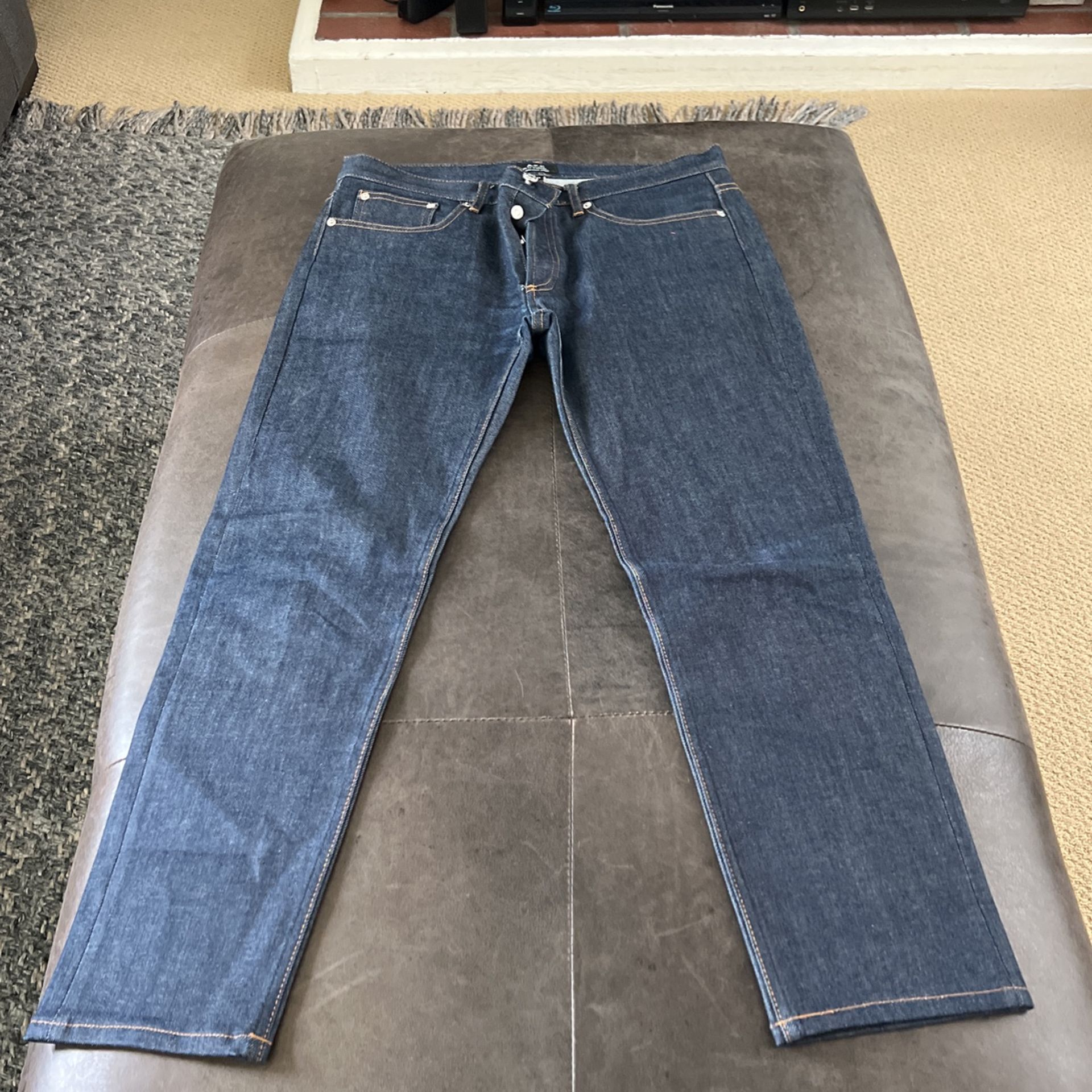 PETIT STANDARD JEAN DROIT ETROIT Size 33X28 Mens Jeans Navy