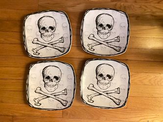 Halloween Skull decoration plates