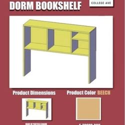 College Cube Desk Bookshelf