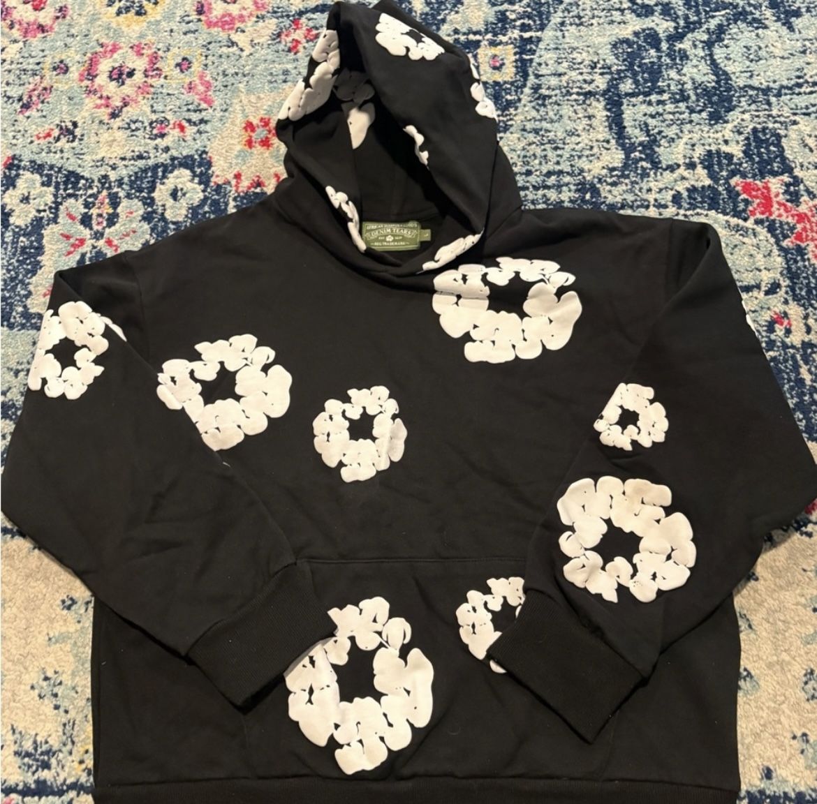 Black Denim Tear Hoodie All Sizes