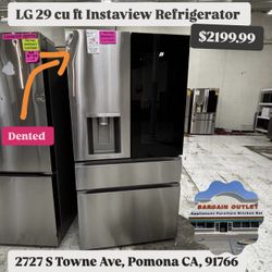 LG 29 Cu Ft Instaview Refrigerator 