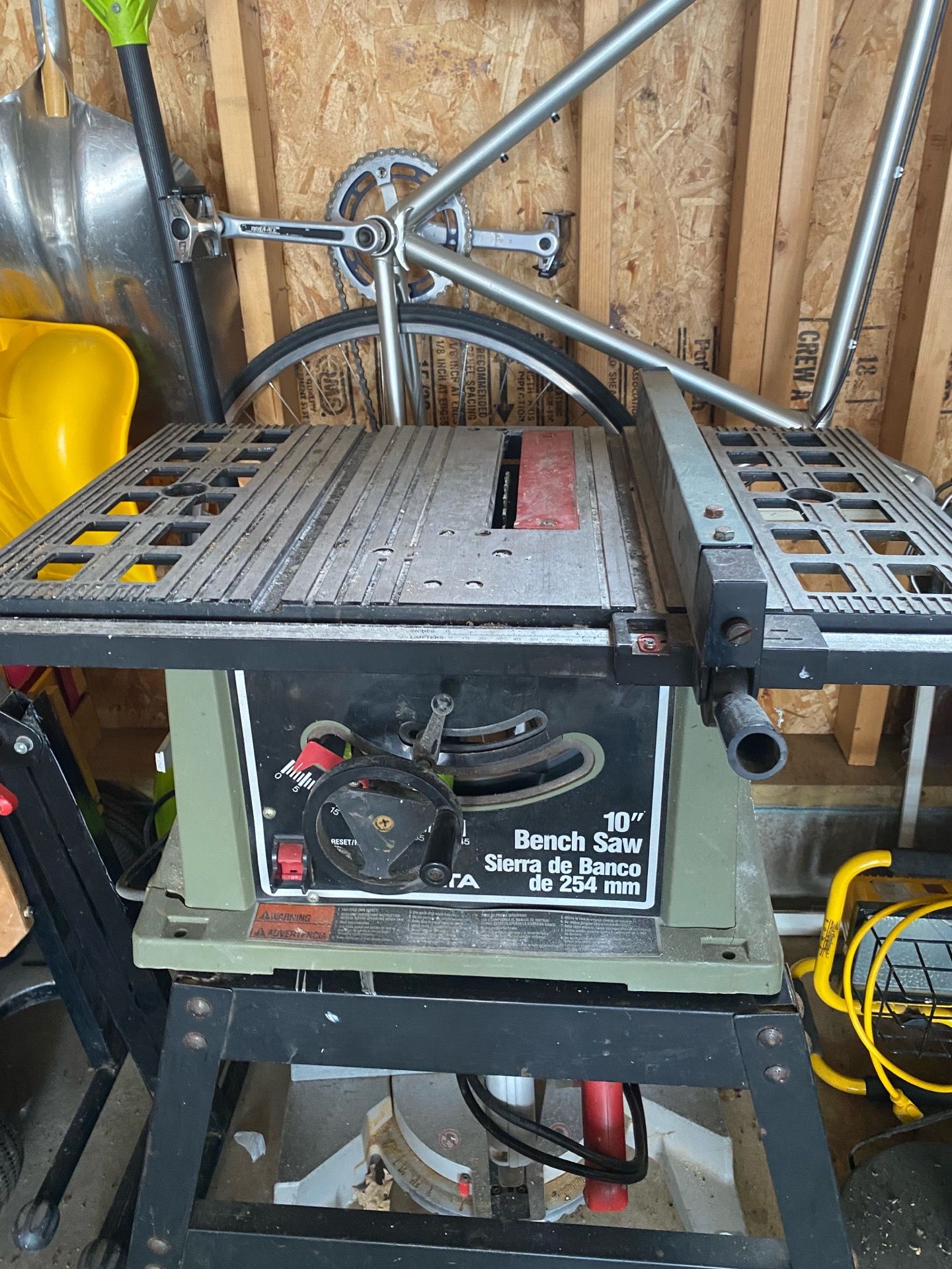 Portable table saw with roller extensions