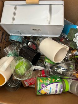 Box of random glasses