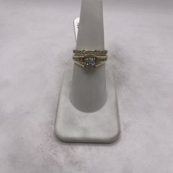 10kt Gold Duo Diamond Engagement Style Ring Set