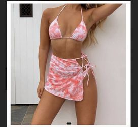 2022 Fashion Swimwear 3 Piece Tie Dye 