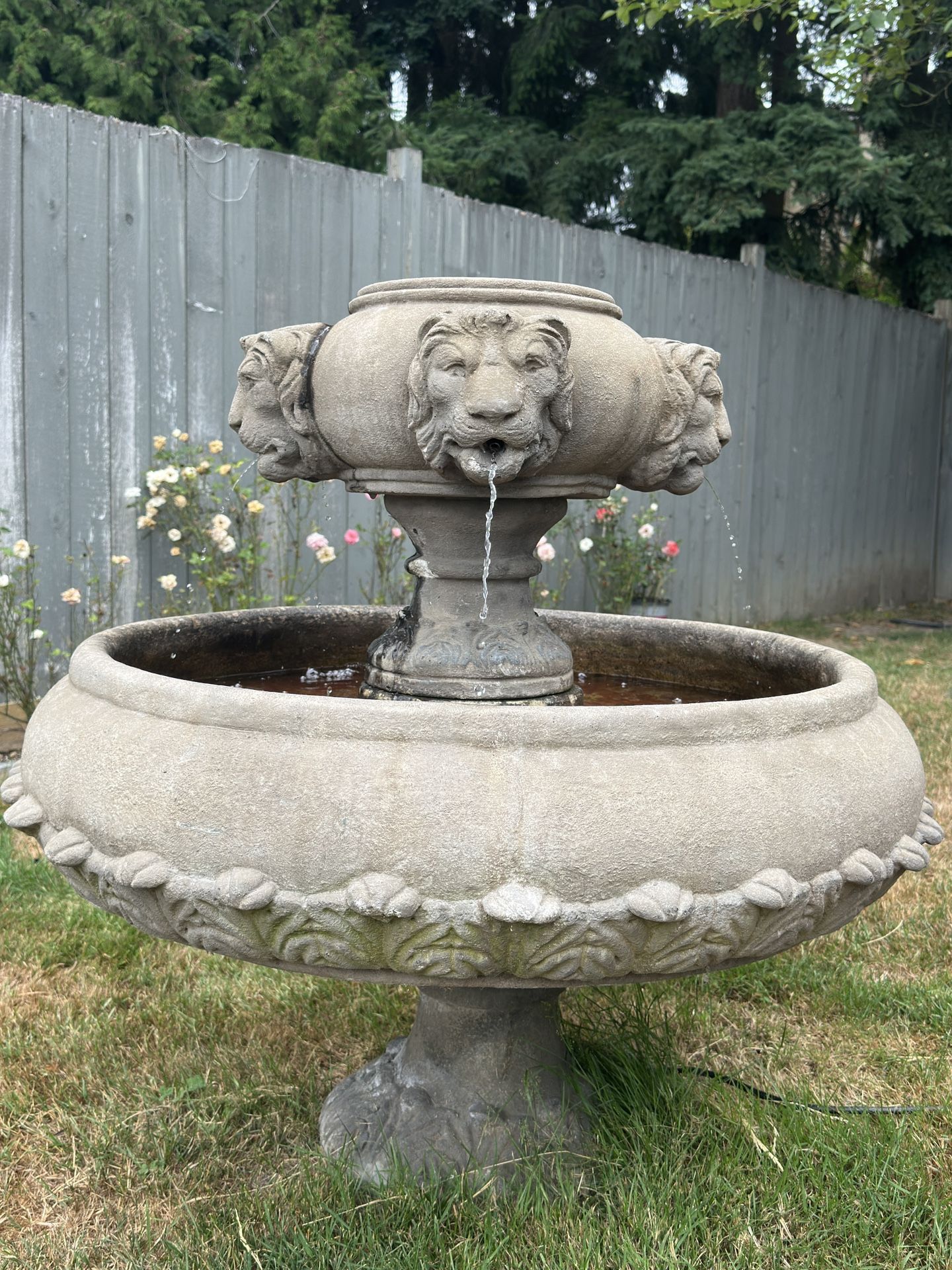 Outdoor Lion Water Fountain
