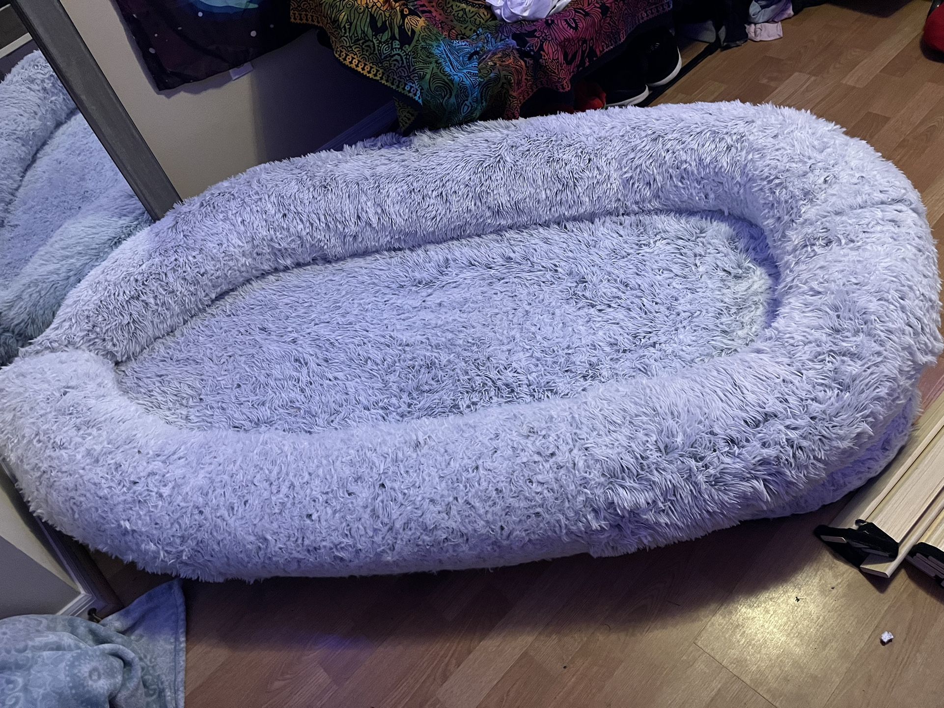 Human dog bed, easy to remove cover  and machine washable