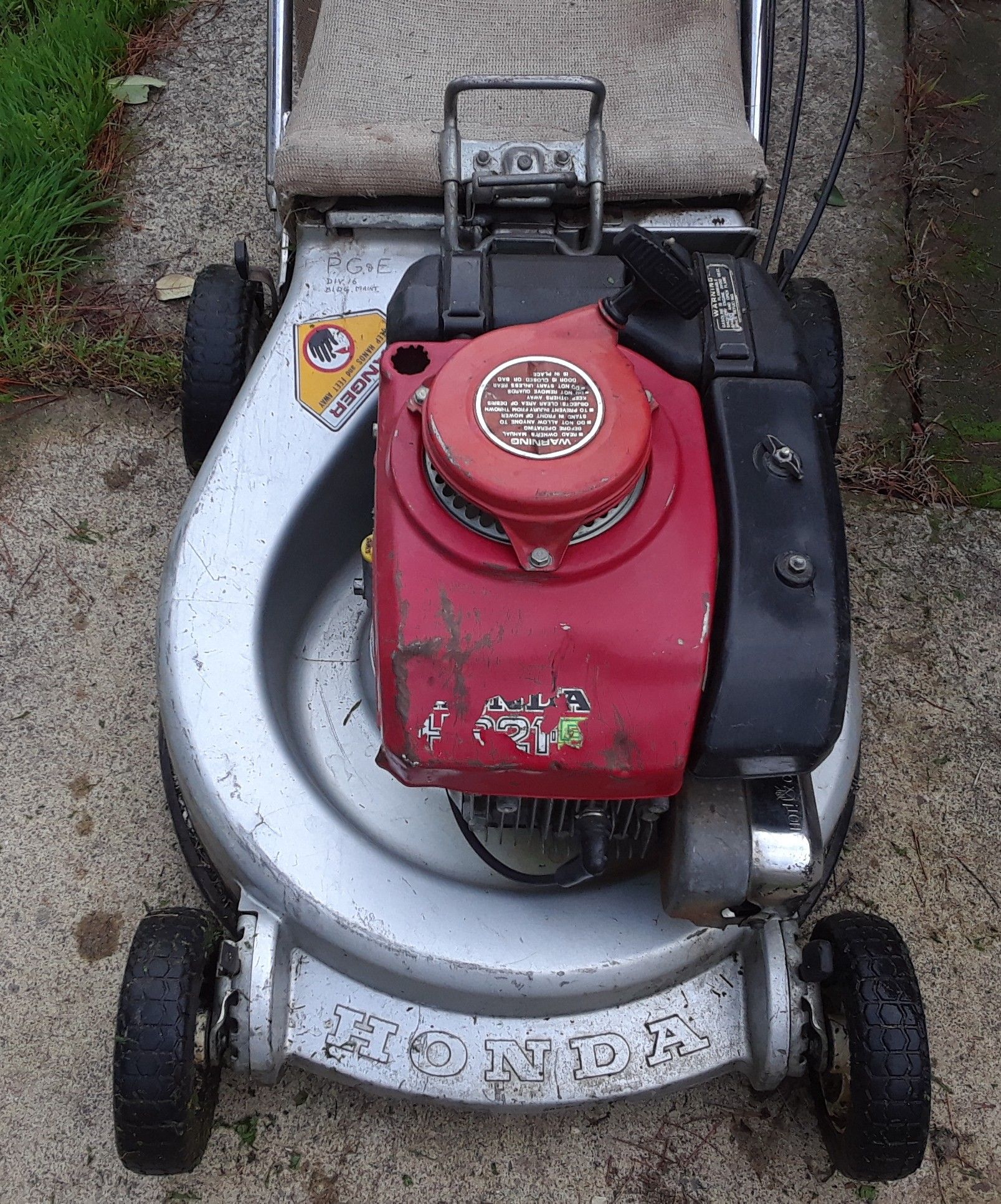 Self Propelled Lawn Honda Lawn Mower Plastic Deck Honda Izy HRG