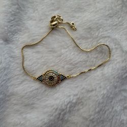 Evil Eye  Adjustable Bracelet 