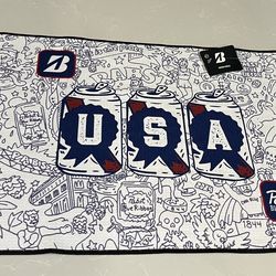 Bridgestone x Pabst  USA golf towel