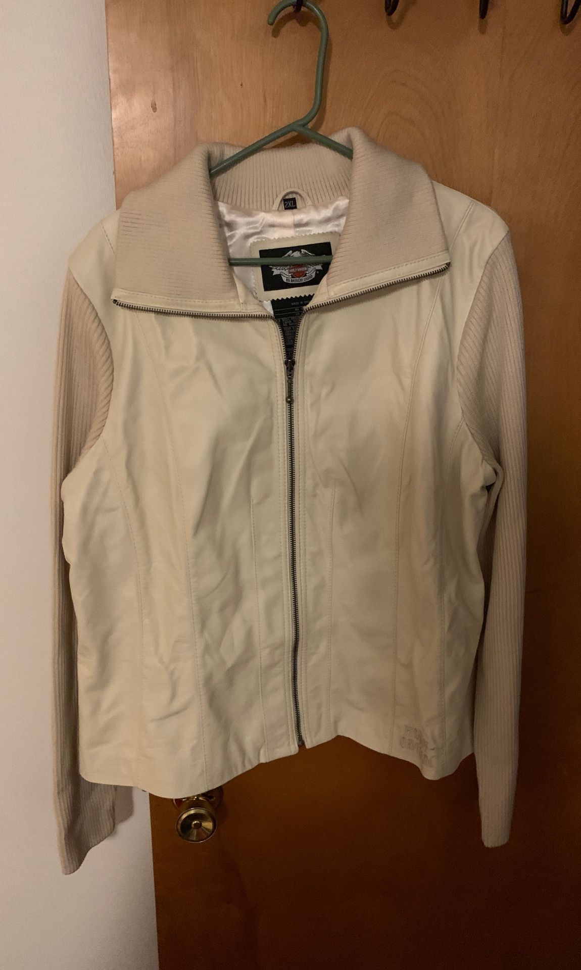 Harley Davidson leather motorcycle coat women’s