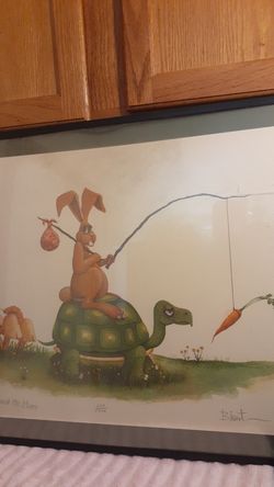 "The Tortoise and the Hare" Signed, Numbered & Dated Print