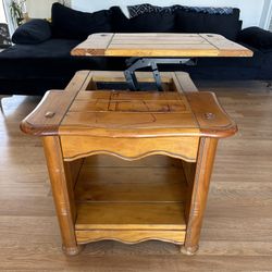 Lift-top End Table with Storage 28Lx25Wx23H