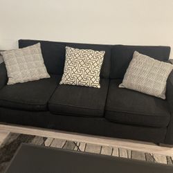 Black Fabric Couch 