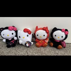 BRAND NEW WITH TAGS COLLECTIBLE SANRIO & TY BEANIE BABIES HELLO KITTY HALLOWEEN PLUSHIES (READ DESCRIPTION FOR PRICES!) 