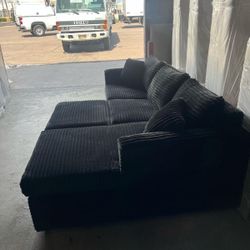 Brand New Corduroy Sectionals With Free Ottoman 