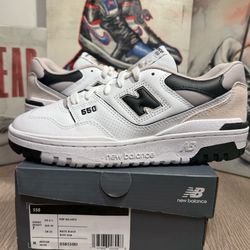 New Balance 550 White Black Casual Sneaker  (GS) Sizes 7Y/8.5W New