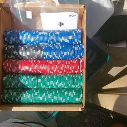 298 Poker Chips. Bicycle Brand . 4 Different Colors