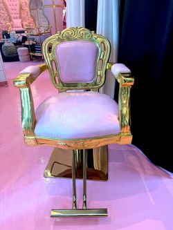 PINK & GOLD BAROQUE SALON CHAIRS — LUXURY GLAM ✨