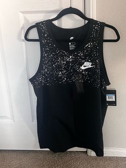 Nike Black Tank Top with Splatter Print