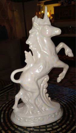 Vintage Iridescent Unicorn Figurine 
