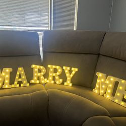 Marry Me Light Up Letters