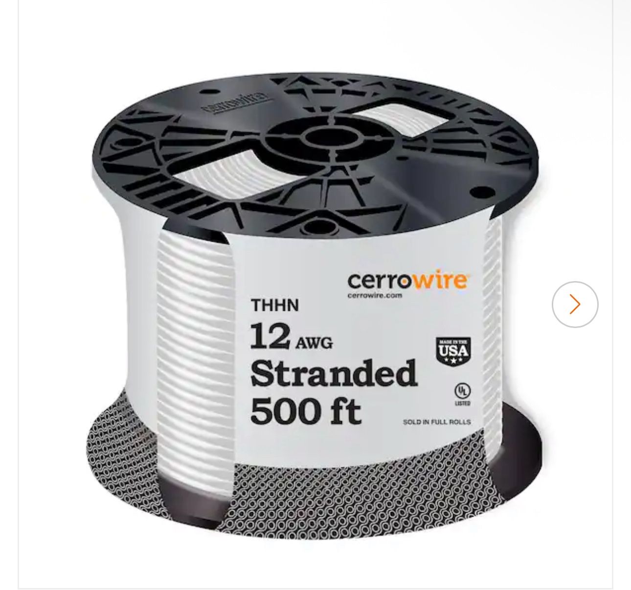 4 Pieces Of 500 ft. 12 Gauge White Stranded Copper THHN Wire