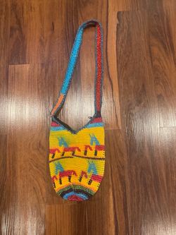 Handwoven Wayuu-Style Crochet Crossbody Bag