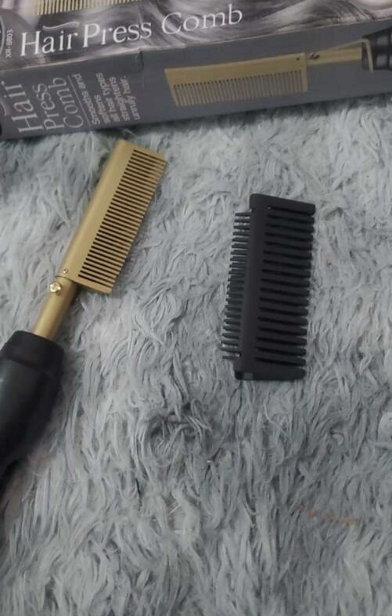 2 In 1 Electric Hot Heating Comb Hair Straightener Curler Wet Dry Hair Iron Straightening Brush Hair Styling Tool