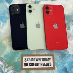 Apple iPhone 12 Unlocked 5G -90 Day Warranty-$1 DOWN-NO Credit Needed