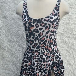 Leopard Print one piece swimwear in size medium New