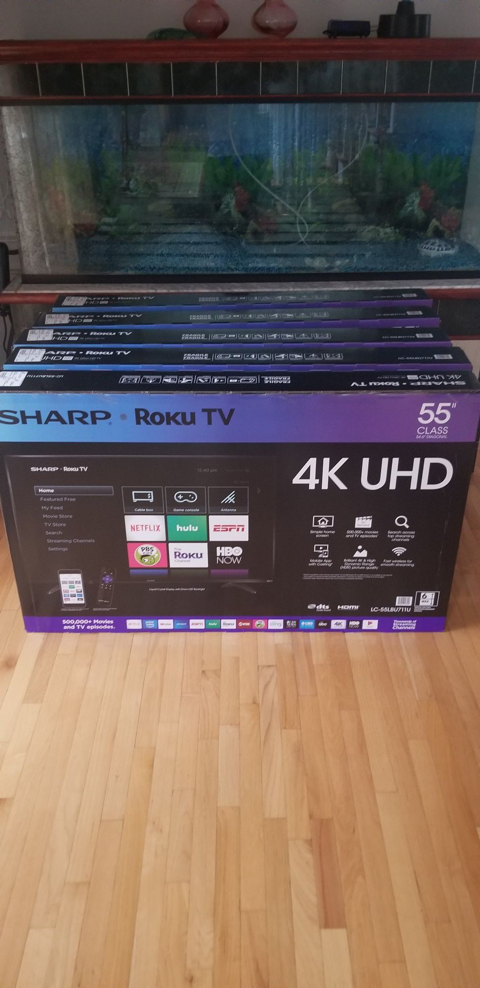 BRAND NEW SEALED- 55"- SMART- 4K UHD TV with HDR- ROKU TV- 2160P