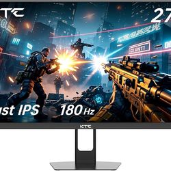 KTC Gaming Monitor 27 inch 180hz 1ms | Fast IPS Screen 1080p Monitor|2 x HDMI 2.0 &1 x Display Port 1.4 | Support Freesync and Wall Mount | 108% sRGB 