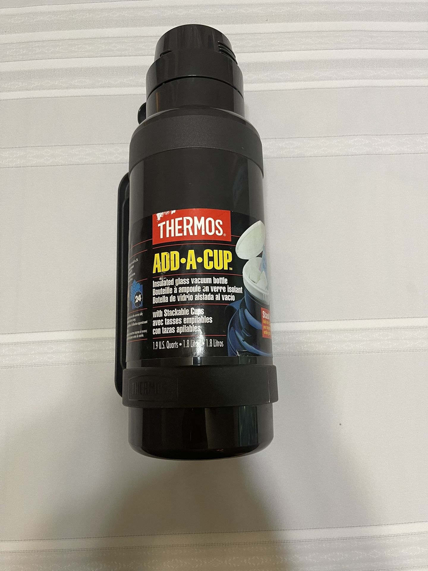 Thermos add a cup insulated thermos.